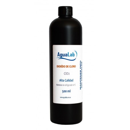 Dióxido de cloro em HDPE preto - 500 ml (CDS)