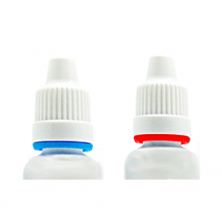 Frascos de 35 ml com obturador, tampa e selo