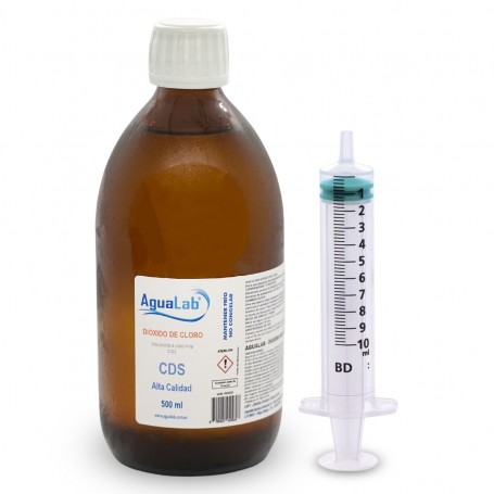 Dióxido de cloro em vidro - 500 ml (CDS)