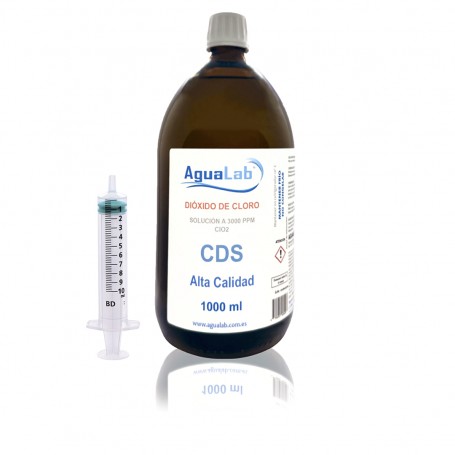 Dióxido de cloro em vidro - 1000 ml (CDS)